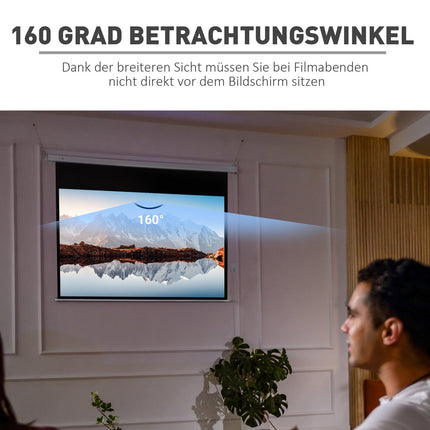 Electric Projector Screen 100" 16:9 HD 4K with Remote