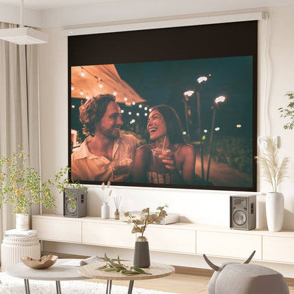 Electric Projector Screen 100" 16:9 HD 4K with Remote