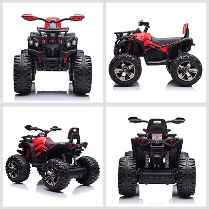 Electric Kids Quad 12V, Spotlight, USB & MP3, Red