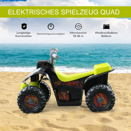 Electric mini quad bike for children, 18-36 months, yellow
