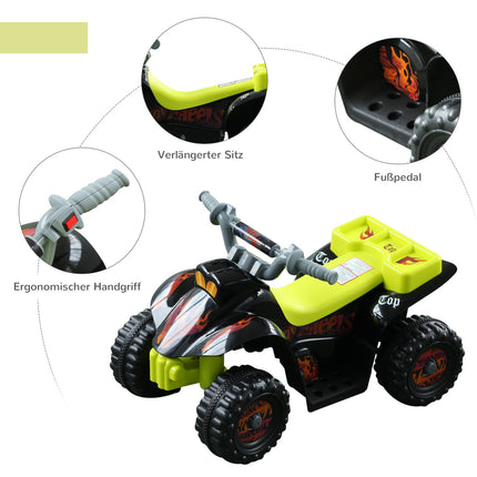 Electric mini quad bike for children, 18-36 months, yellow