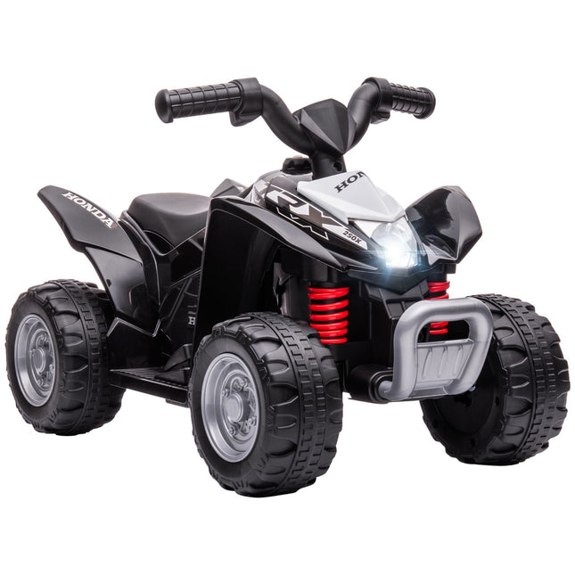 Electric ATV for kids with LED lights and horn, black