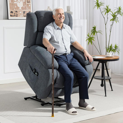 Electric Recliner Chair with Lift, Massage, Dark Grey
