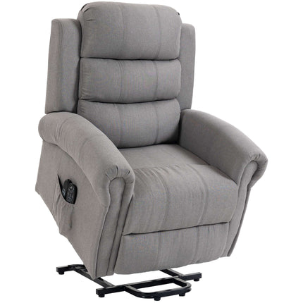 Electric Recliner Chair with Lift, Massage & Heat, Light Grey