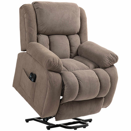 Electric Recliner Chair with Massage and Heat, Light Brown