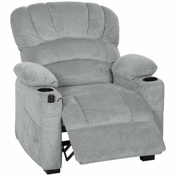 Electric Recliner Chair with USB, Memory Positions, Grey