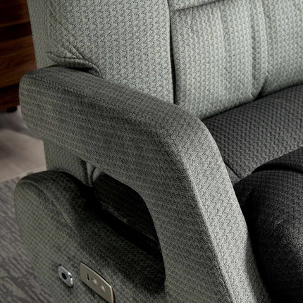 Electric Recliner Chair with USB, Velvet, Swivel, Grey