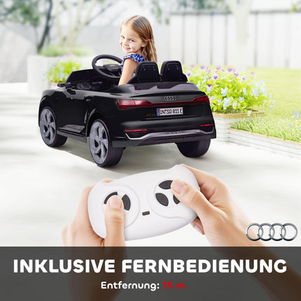 Electric Ride-On Car, 12V Audi Q8, Remote Control, Black
