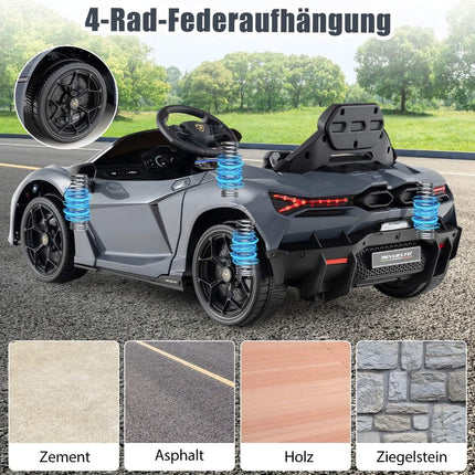 Electric Ride-On Car for Kids – 12V Lamborghini with LED Lights