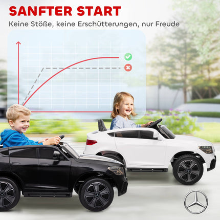 Electric Ride-On Car for Kids, 12V, Remote Control, White