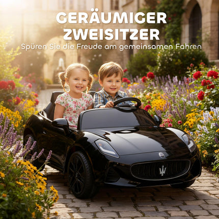 Electric Ride-On Car for Kids, 2-Seater, 12V, Remote, Black
