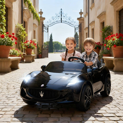 Electric Ride-On Car for Kids, 2-Seater, 12V, Remote, Black