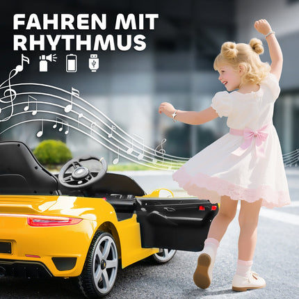 Electric Ride-On Car for Kids, Remote, Music, USB, 3-5 Years