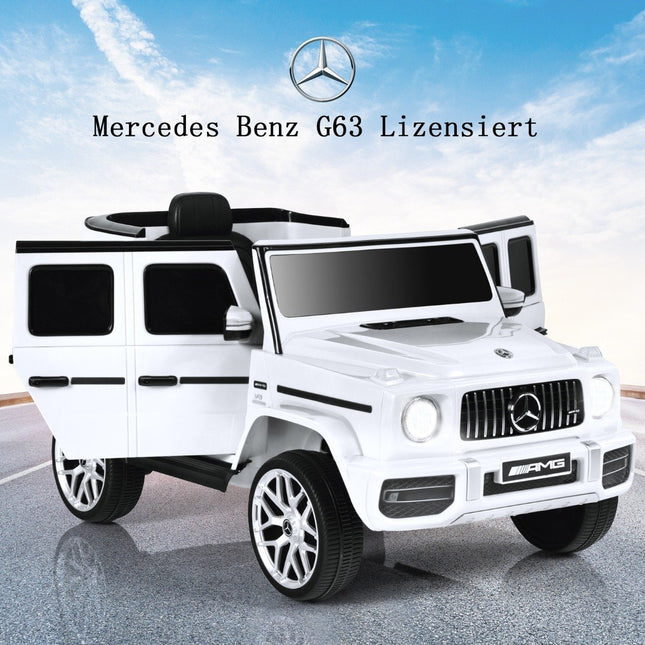 Electric Ride-On Car for Kids with Music & Lights, White