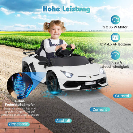 Electric Ride-On Car for Kids with Remote & LED Lights