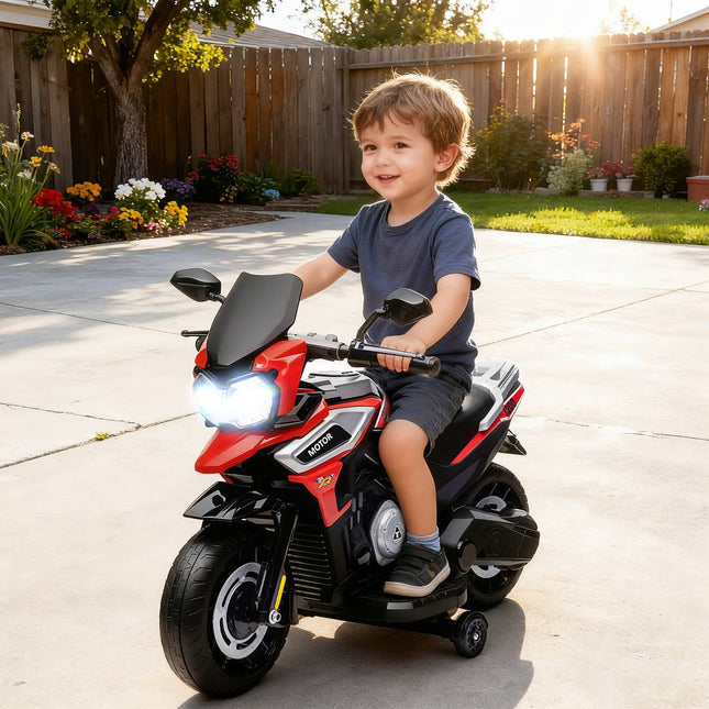 Electric Ride-On Motorcycle for Toddlers 18-36 Months, Red