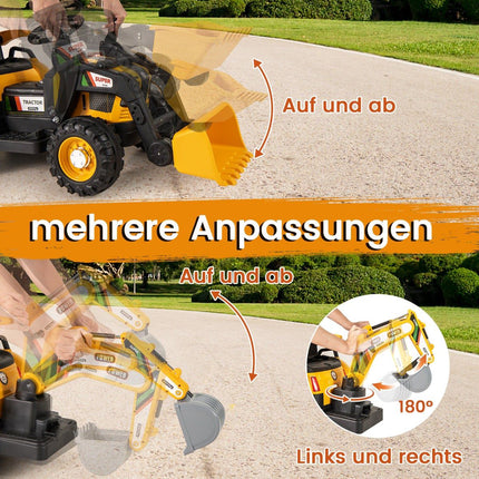 Electric Ride-On Tractor with Trailer & Remote Control, 12V