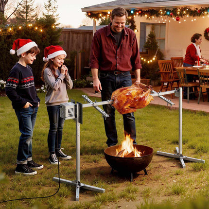 Electric Rotisserie Grill Kit, 52-Inch, 88 lb, 220-240V