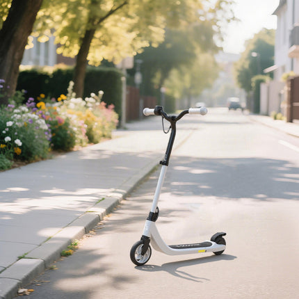 Electric Scooter for Kids, 6 km Range, Black & White