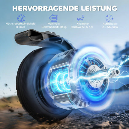 Electric Scooter for Kids, 6 km Range, Black & White