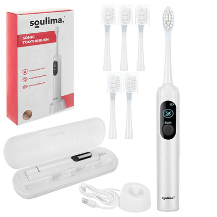 Electric Sonic Toothbrush, 6 Modes, 6 Heads, 90,000 RPM