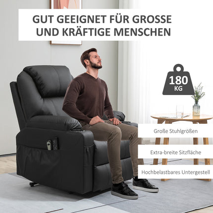 Electric reclining massage chair with stand-up assist