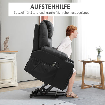 Electric reclining massage chair with stand-up assist