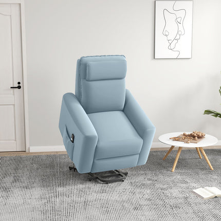 Electric recliner with standing aid, velvet, padded