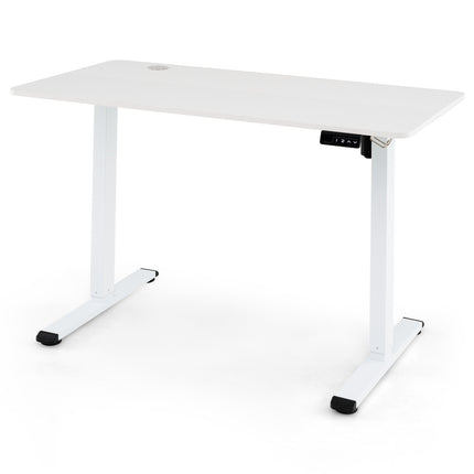 Electric Standing Desk 120x60 cm, White, Headphone Hook