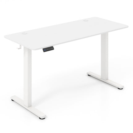 Electric Standing Desk 140 x 60 cm, Height Adjustable, White
