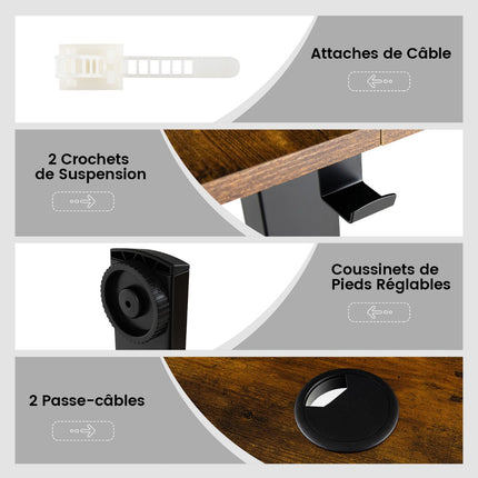 Electric Standing Desk 140 x 60 cm, Memory Presets