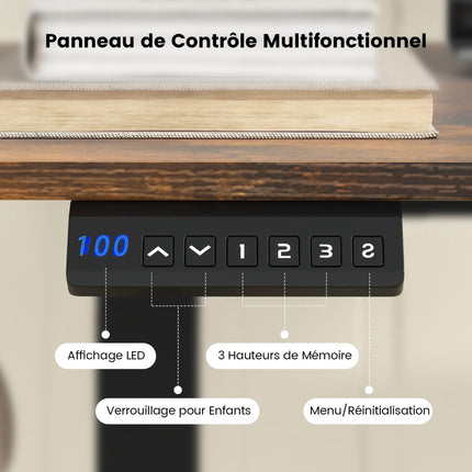Electric Standing Desk 140 x 60 cm, Memory Presets