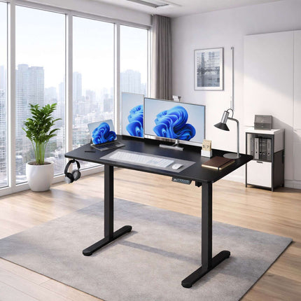 Electric Standing Desk – Wood-Effect Top, Memory Presets