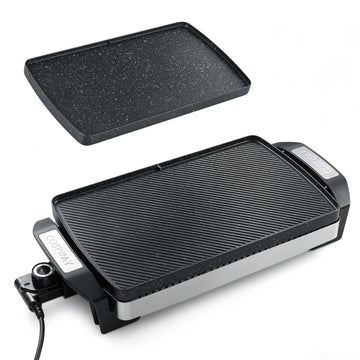 Electric Table Grill, 1500W, Reversible Non-Stick Plate