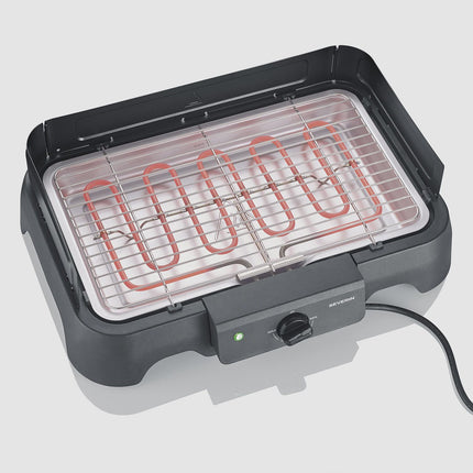 Electric Tabletop BBQ Grill with Stainless Steel Grate