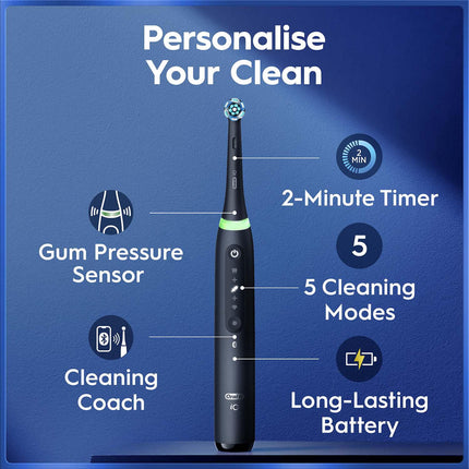 Electric Toothbrush Duo, 5 Modes – Black/White