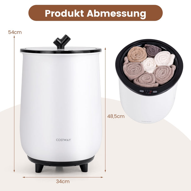 Elektrische handdoekverwarmer, 23 liter, 3 warmtestanden, zwart