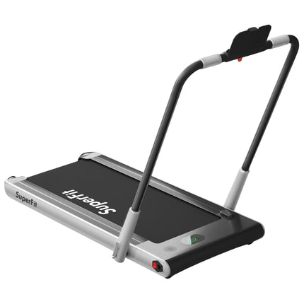Electric Treadmill 1-12km/h LED Display Foldable Exercise Bike Fitness Equipment 120kg Silver