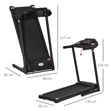 Folding electric treadmill, LED screen, 12 programs