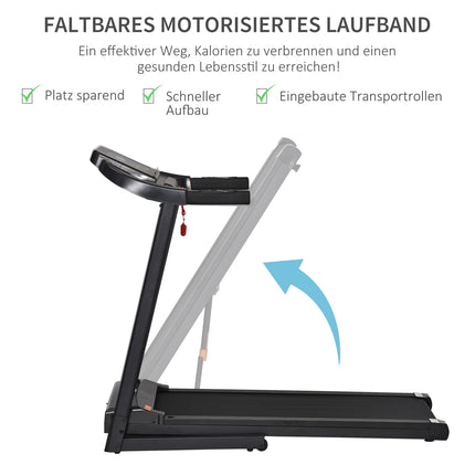 Folding electric treadmill, LED screen, 12 programs