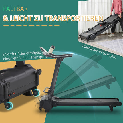 Foldable electric treadmill with LCD & MP3, 1-14 Km/H