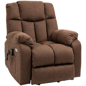 Power Lift Sun Lounger, Remote Control, Brown