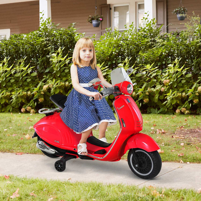 Electric motorcycle for children with MP3 & lights, red