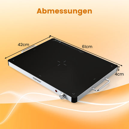 Electric Warming Tray, Adjustable Temp, 53x40 cm