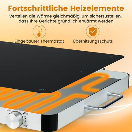 Electric Warming Tray, Adjustable Temp, 53x40 cm