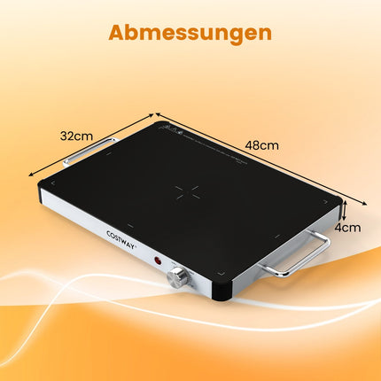 Electric Warming Tray with Adjustable Temperature, 53x40 cm