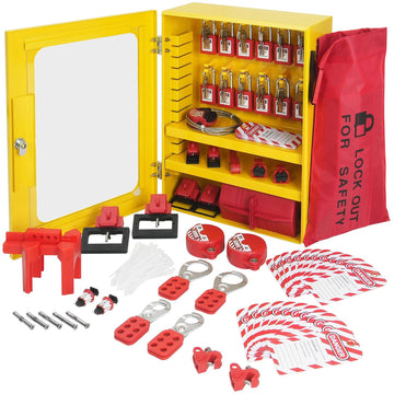 Electrical Lockout Tagout Kit, 59-Piece Station Box
