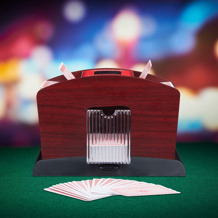 Electric card shuffler for 4 decks