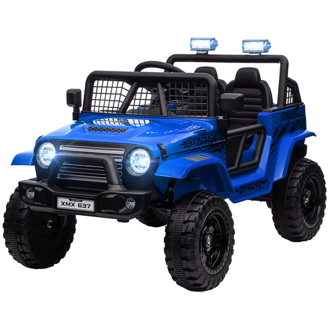Electric car for children, 12V terrain with music, blue