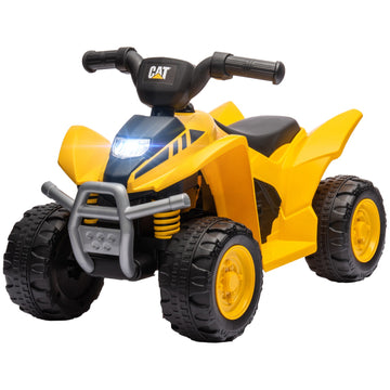 Electric quad bike for children, 6V with horn & headlights, yellow